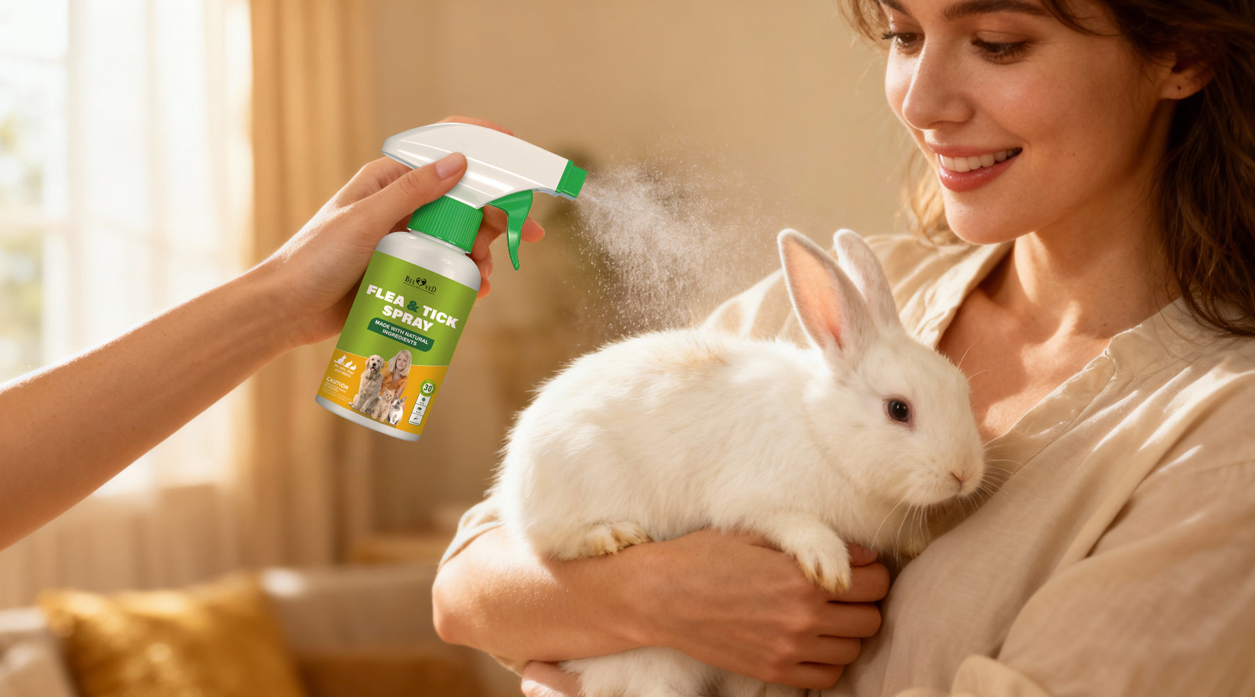 View of How to Use the Natural Flea & Tick Spray for Dogs, Cats & Ferrets ...