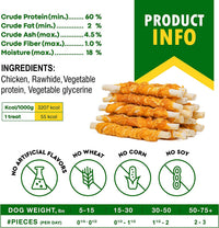 Dog Rawhide Sticks Wrapped with Chicken & Pet Natural Chew Treats for dogs — Beloved Pets, photo 3 — photo 3