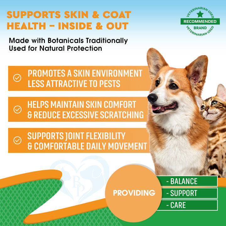 Beloved Pets Oral Flea & Tick Support Multivitamin Supplement for Dogs & Cats, 60-ml Bottle