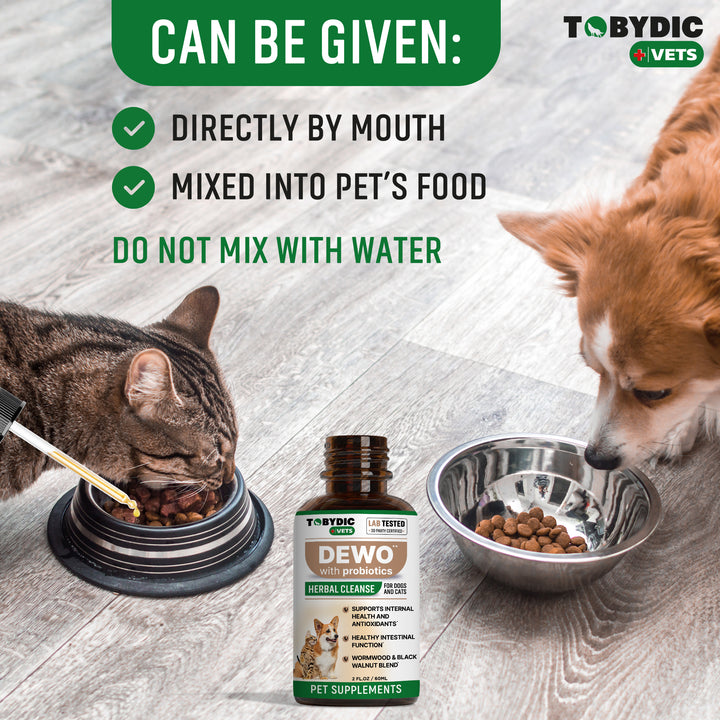 Broad Spectrum Herbal Intestinal Defense with Probiotic for Cats & Dogs - Natural Support Helps to Remove Toxins - Supplement Drops - Made in USA