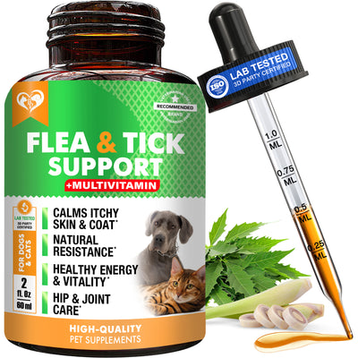 Oral Flea & Tick Support Drops + Multivitamin for cats and dogs — Beloved Pets