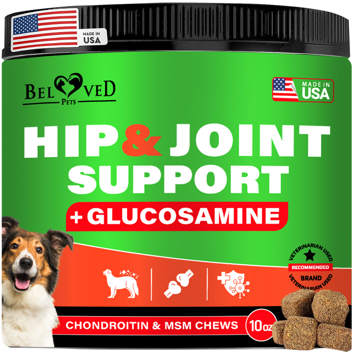 Dog Hip and Joint Supplement & Arthritis Pain Relief Treats - Glucosamine Chondroitin MSM Soft Chews for Senior Dogs - Natural Medicine & Support Mobility - Turmeric Vitamins for Dysplasia - USA