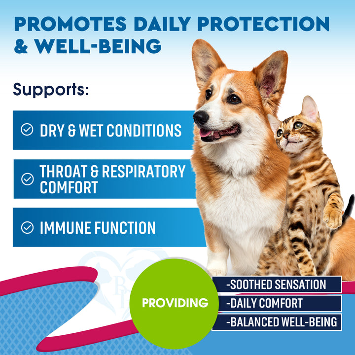 Herbal Respiratory Support for Dogs & Cats – Natural Comfort for Throat & Seasonal Wellness – Gentle Botanical Formula – Made with Care