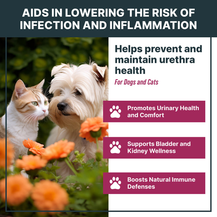 Natural UTI Treatment Support - Cranberry Urinary Tract Infection Care & Prevention Assistance for Cats and Dogs – Kidney & Bladder Wellness Supplement Drops - Support for Urine Flow