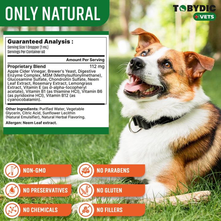 Flea & Tick Support - Oral Flea Natural Control for Dogs and Cats - Herbal for Small and Large Dogs with Multivitamin Pet Supplement Made in USA