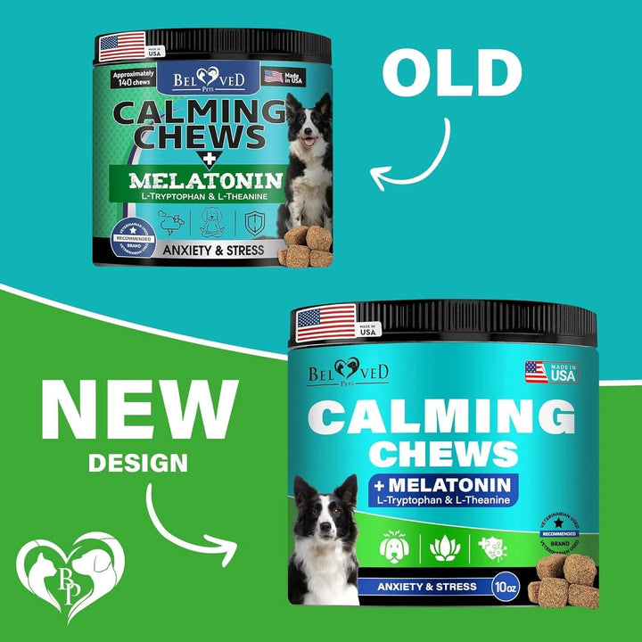 Beloved Pets Calming Chews for Dogs with Melatonin - Bacon Flavor, Made in USA