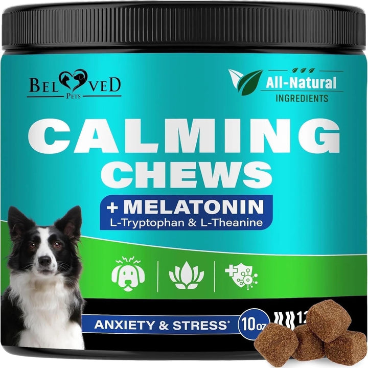 Beloved Pets Calming Chews for Dogs with Melatonin - Bacon Flavor, Made in USA