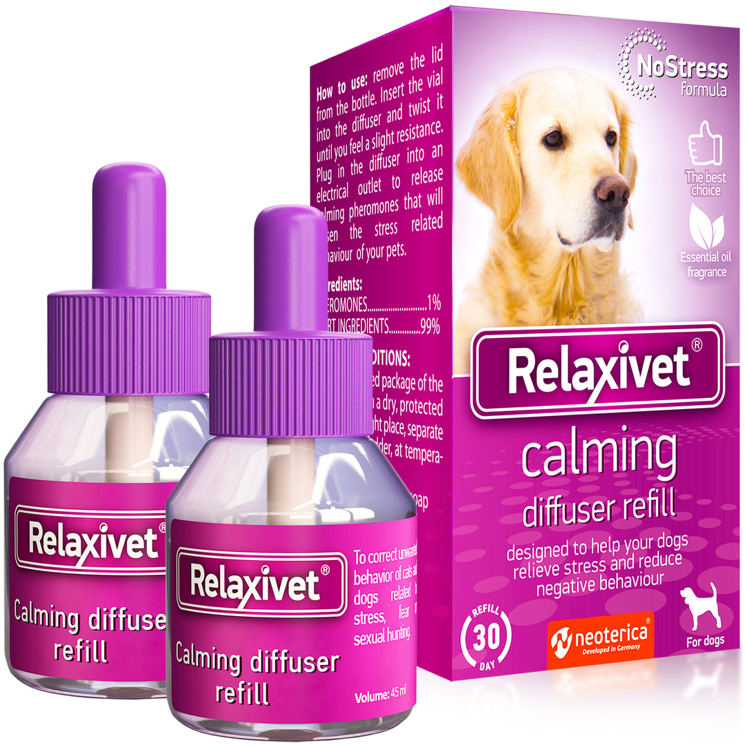 Relaxivet 2 x 45 ml Beruhigungsmittel für Hunde - Hunde Beruhigungsmittel Steckdose Nachfüller