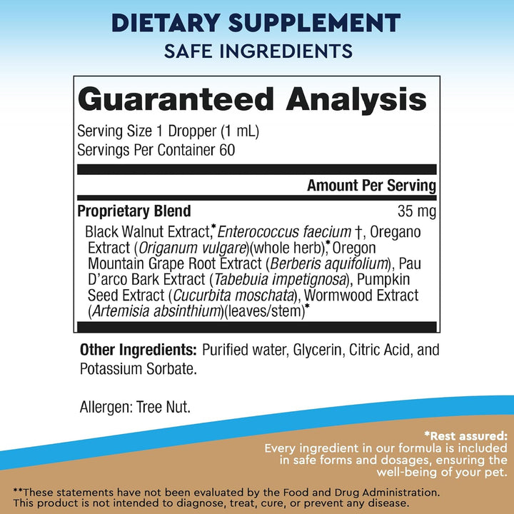 Beloved Pets Herbal Digestive Supplement with Probiotics for Cats & Dogs, 2-fl oz bottle