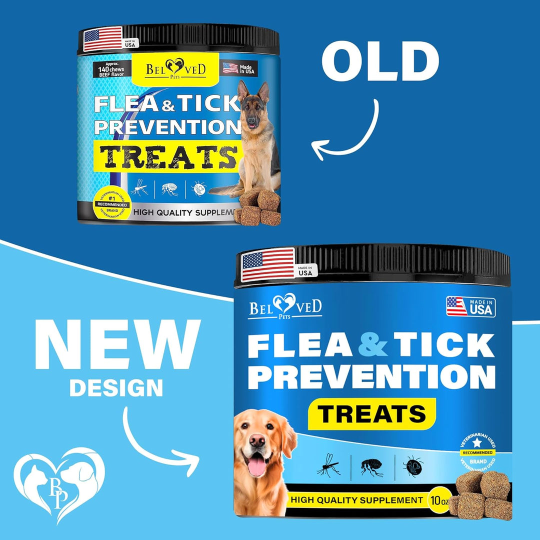 Beloved Pets Flea and Tick Prevention Chewable Pills for Dogs - Revolution Oral Flea Treatment for Pets - Pest Control & Natural Defense - Chewables Small Tablets Made in USA (Beef)