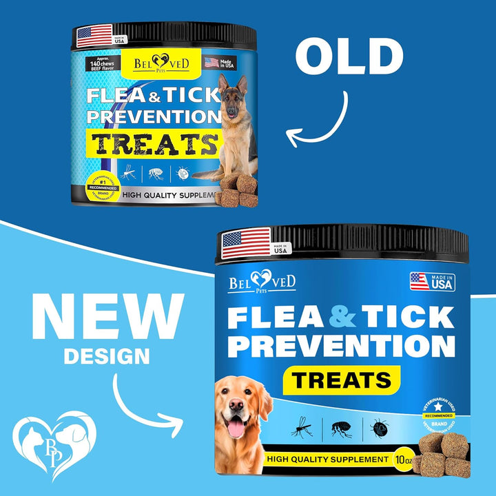 Beloved Pets Flea and Tick Prevention Chewable Pills for Dogs - Revolution Oral Flea Treatment for Pets - Pest Control & Natural Defense - Chewables Small Tablets Made in USA (Beef)