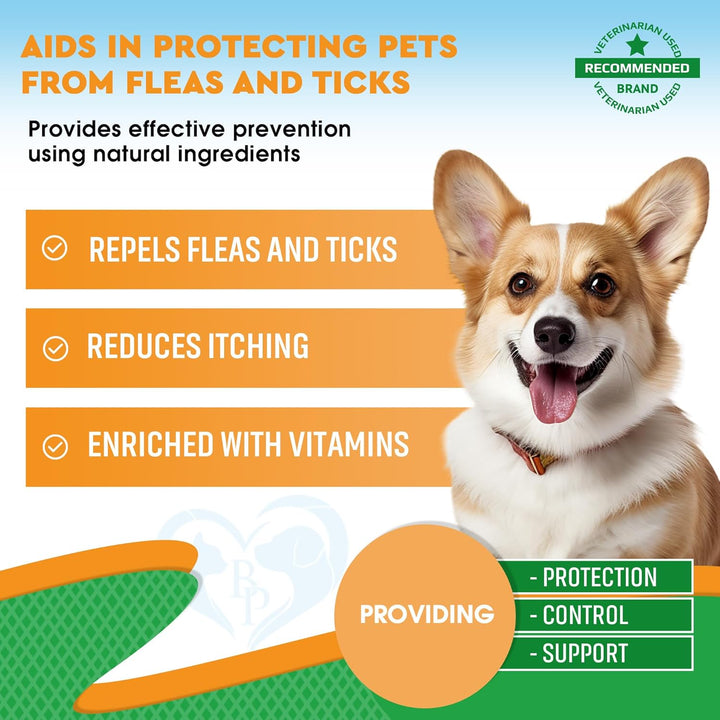 Beloved Pets Oral Flea & Tick Support Multivitamin Supplement for Dogs & Cats, 60-ml Bottle