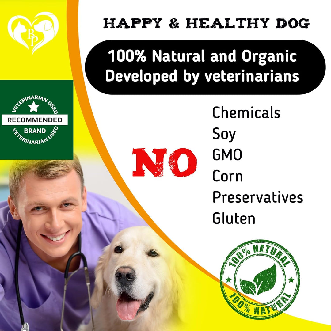 Dog Anti Itch & Allergy Relief Chews - Dry Itchy Skin & Hot Spot Treatment with Probiotic, Omega 3 Oil- Immune Supplement & Seasonal Allergies Medicine for Dogs, Puppy - 140 Bites Made in USA