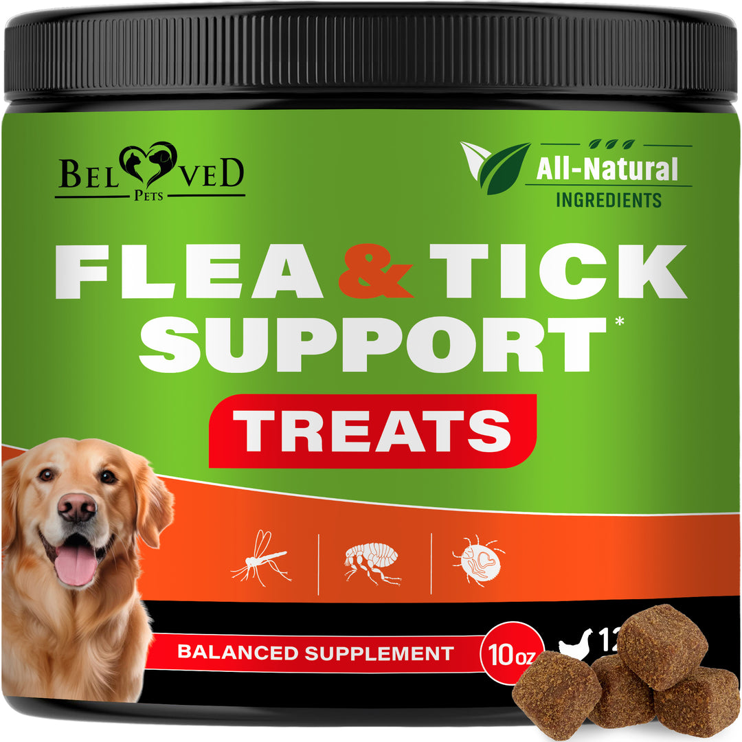 Beloved Pets Flea & Tick Support Chicken Flavor Pest Support & Natural Support Chewable Pills for Dogs, 10-oz Pack