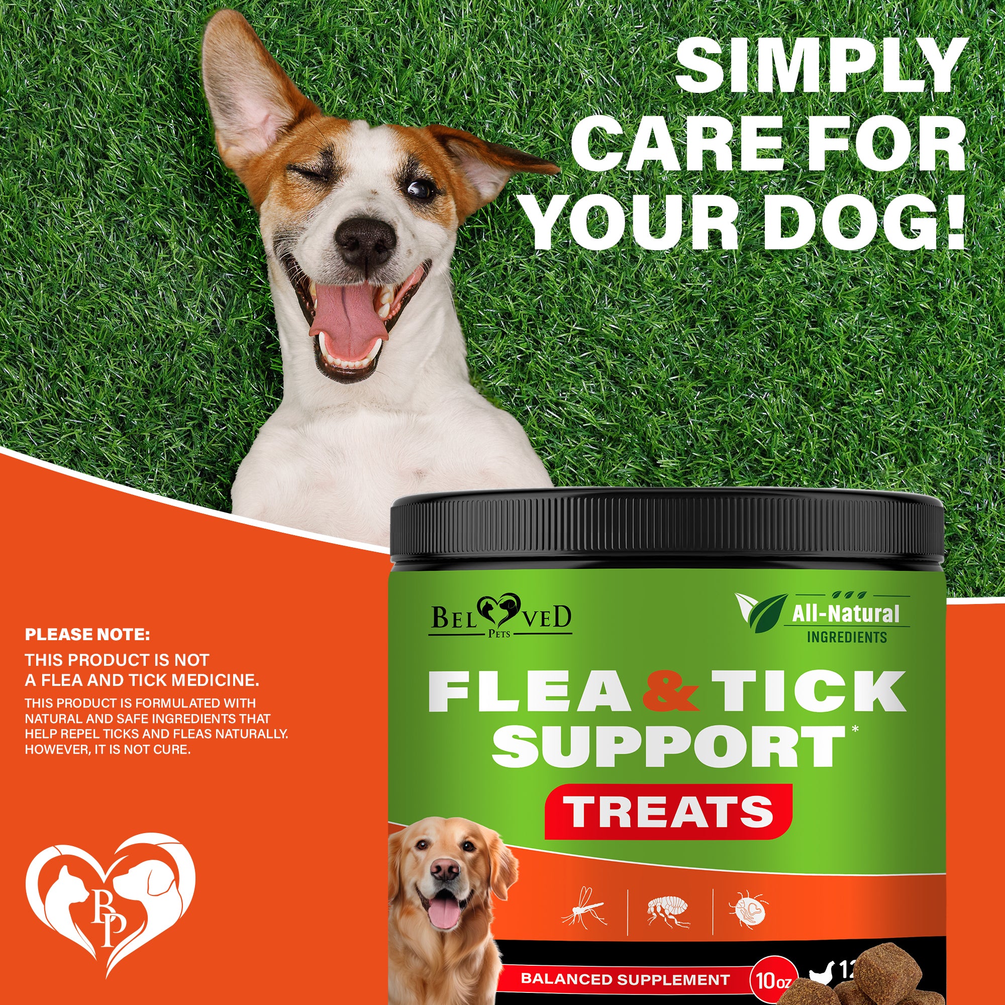 Flea and Tick Prevention Treats for Dogs Natural Bacon Flavor Belovedpetsbrand