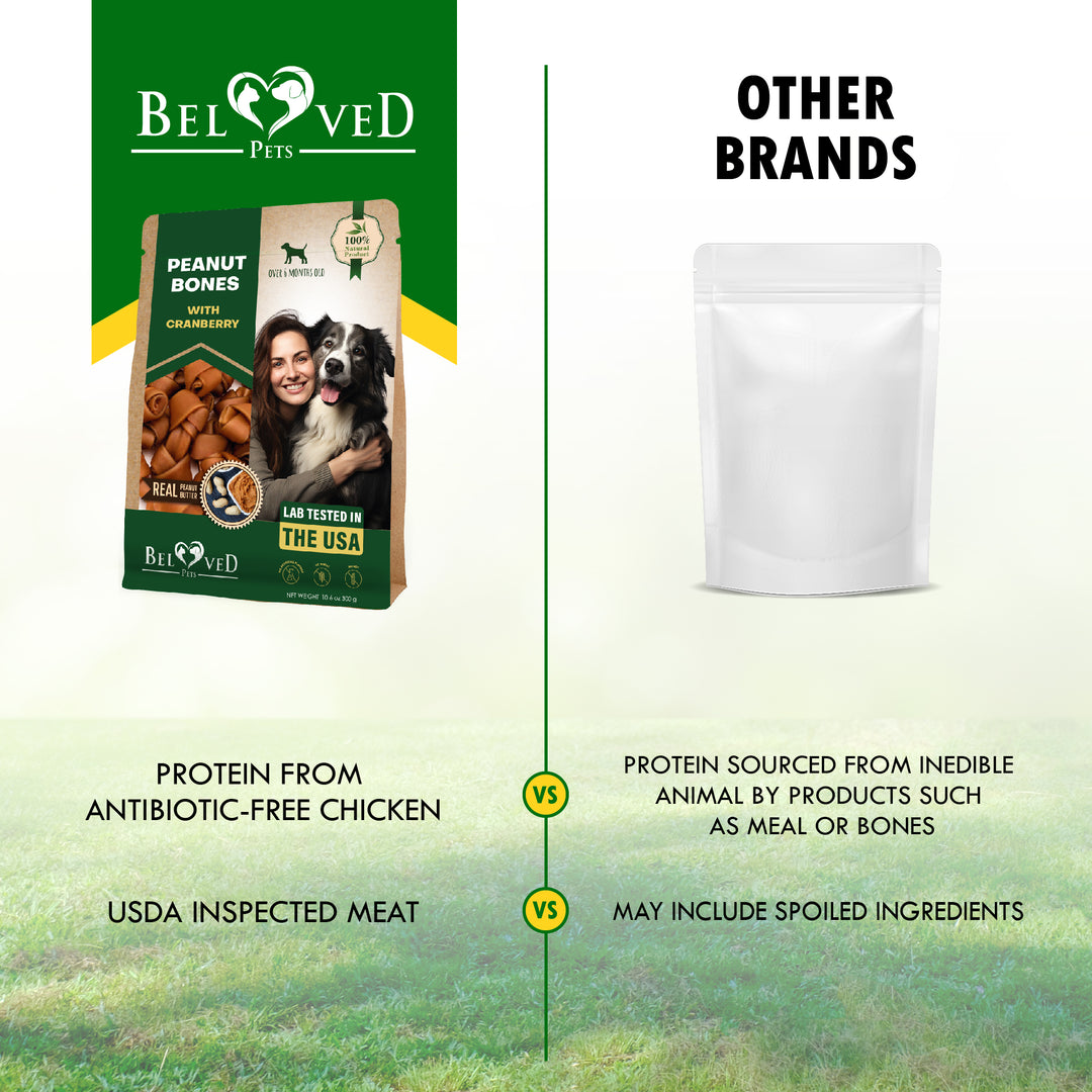 Dog Peanut Butter Bones Best Rawhide-Free Chews for Dogs