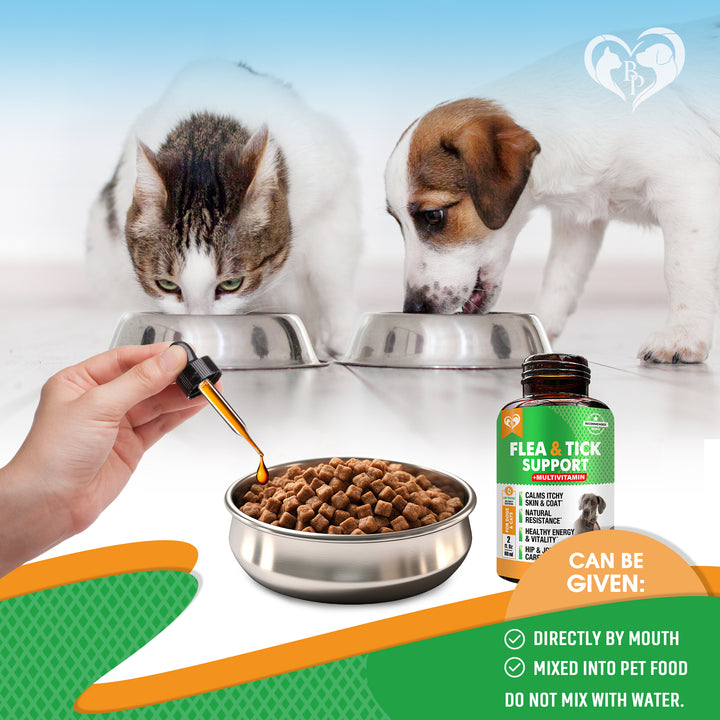 Beloved Pets Oral Flea & Tick Support Multivitamin Supplement for Dogs & Cats, 60-ml Bottle