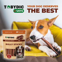 TOBYDIC Bully Sticks pack with a dog chewing a bully stick — photo 5
