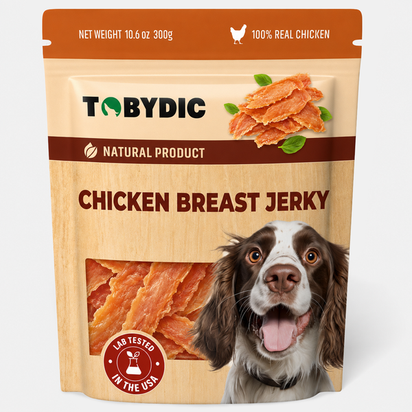 TOBYDIC Chicken Breast Jerky for dogs, 10.6 oz (300 g) pack