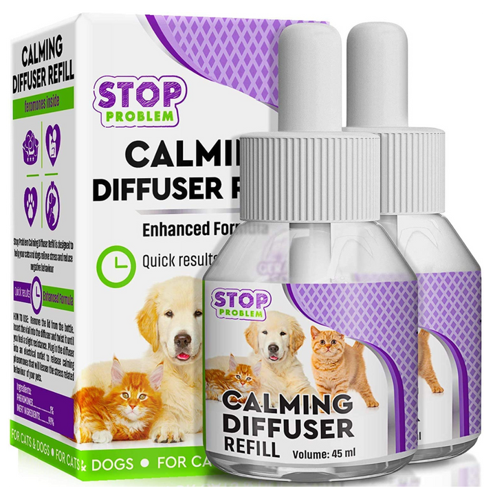 Beloved Pets Pheromone Calming Diffuser Refill 2 Pack for Cats and Dogs with Long-Lasting Relax Effect (Diffuser not Included) - Belovedpetsbrand