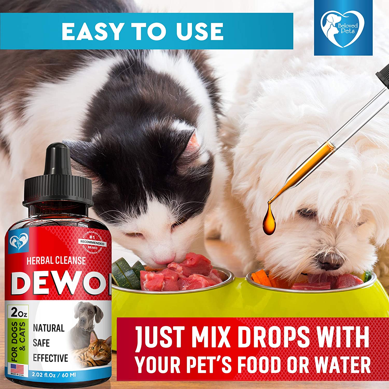 Beloved pets supplement Natural Drops for Daily Use with Food