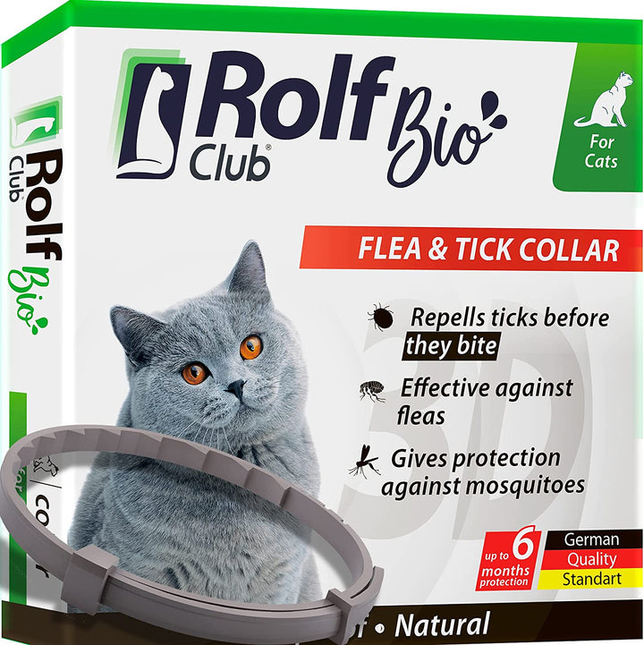 Rolf Club Natural Flea & Tick Collar for Pets | 6 Months of Prevention & Waterproof Repellent | Effectively Repels Fleas and Ticks Before Bite | Safe Treatment Control Dogs and Cats - Belovedpetsbrand