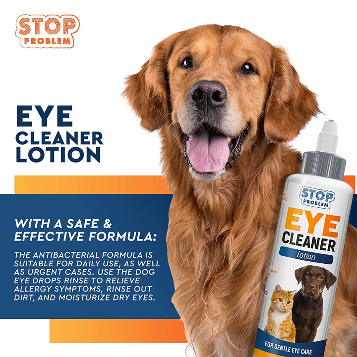 Beloved Pets Eye Cleaner for Dogs and Cats - Tear Stain & Dirt Crust Remover - Infection Control Drops - Gentle Eye Wash Lotion for Pets - Belovedpetsbrand