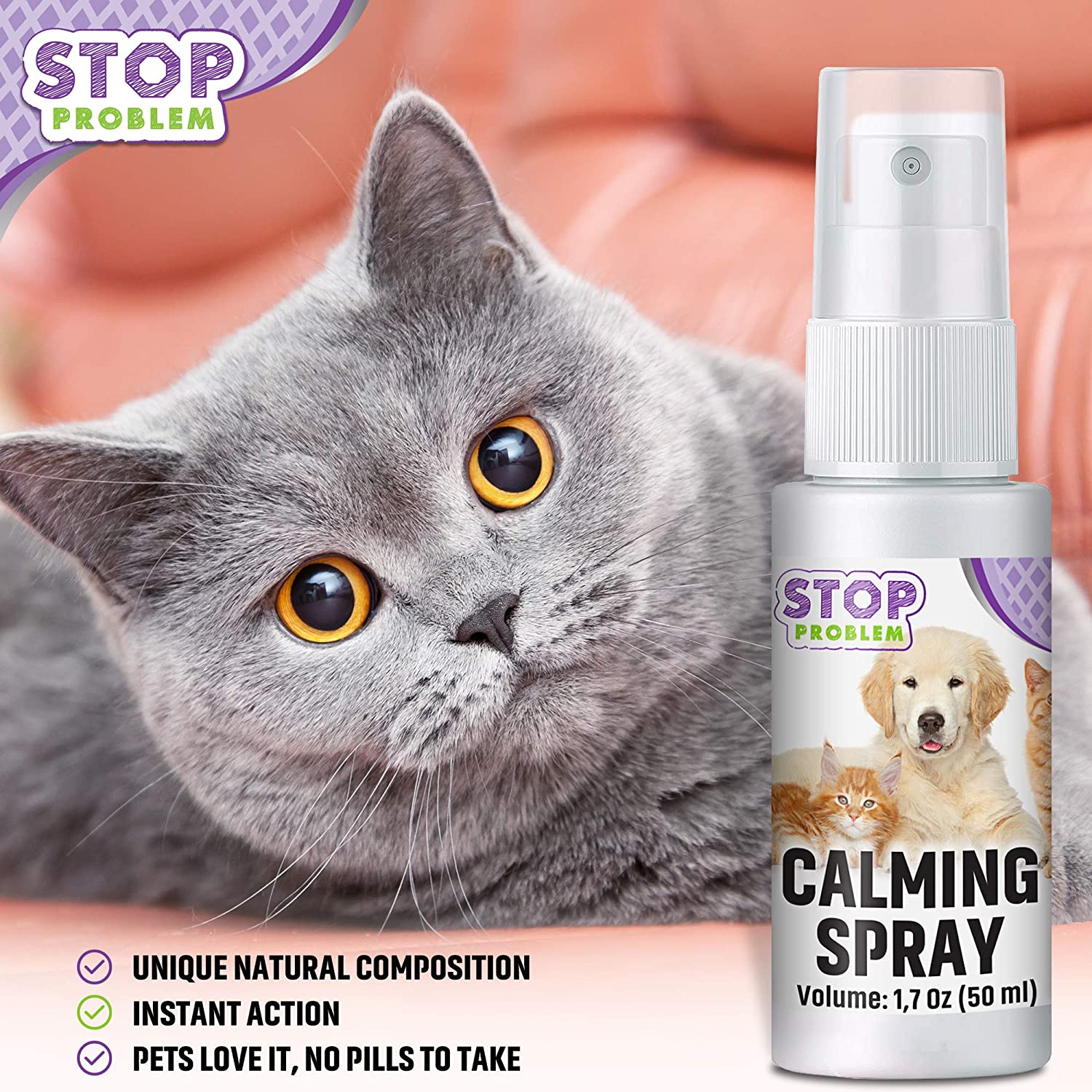 Cat clearance destress spray