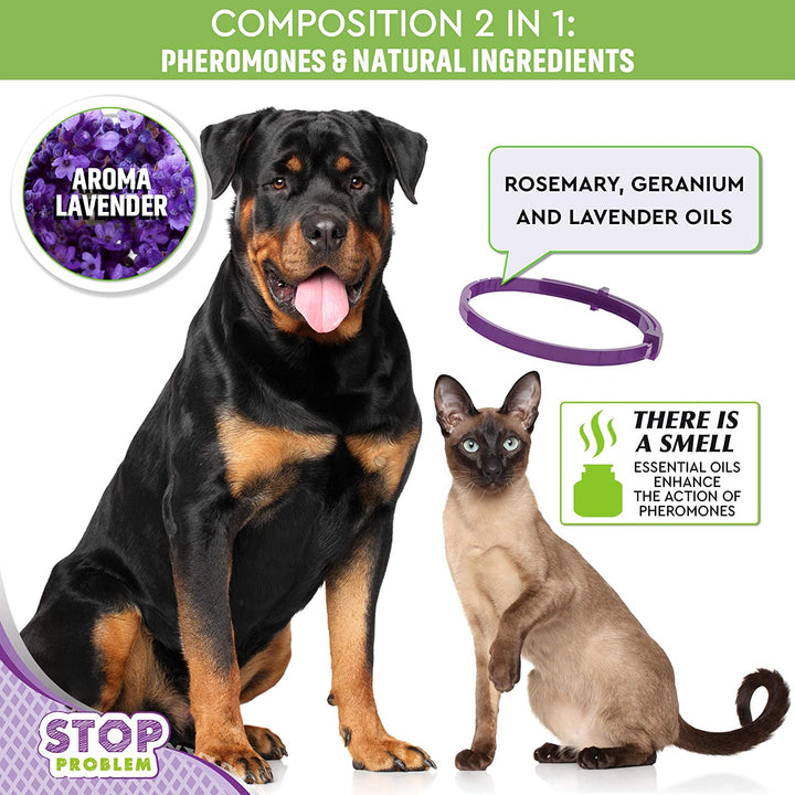Beloved Pets Pheromone Calming Collar for Cats and Small Dogs with Long-Lasting Effect - Enhanced Calm Formula of Anxiety Relief & Behavior Control - Best Natural Stress Prevention for Your Pets - Belovedpetsbrand