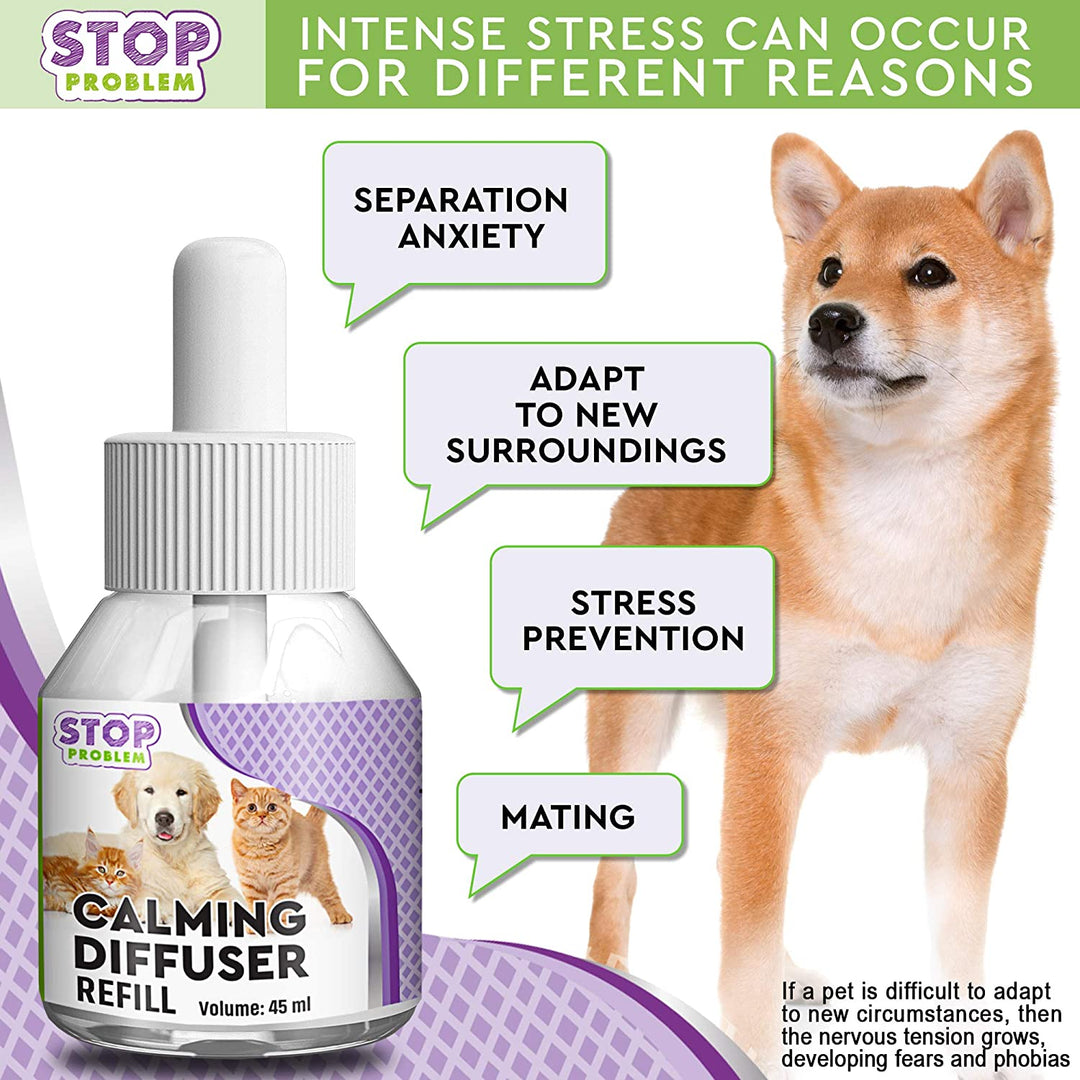 Beloved Pets Pheromone Calming Diffuser Plug in + Refill for Cats and Dogs with Long-Lasting Effect - Enhanced Calm Formula of Anxiety Relief & Pet’s Behavior Control - Best Natural Stress Prevention - Belovedpetsbrand