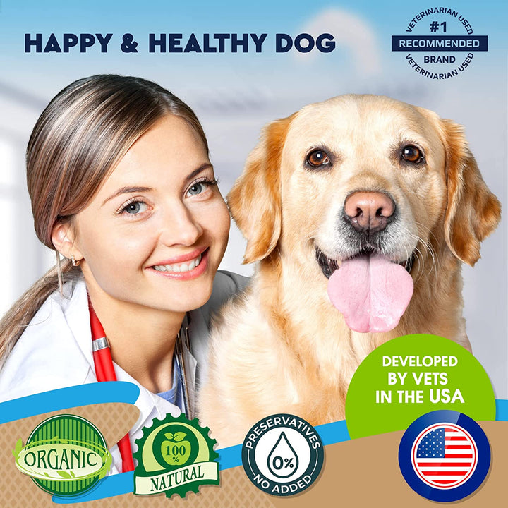 Cats & Dogs Natural Worm Treatment with Probiotic & Liquid Herbal Medicine - Prevention Medication & Supplement Drops for Kitten and Puppies - for Daily Use with Pet Food - Made in USA