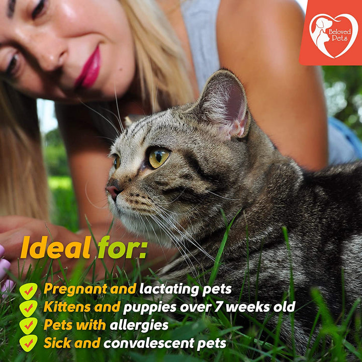 Flea and Tick Prevention for Dogs and Cats - Natural Flea Treatment for Pets Kittens Puppies - 100% Immediate Super Effect - 3 Months Supply - Flea and Tick Repellent Control… (Small) - Belovedpetsbrand