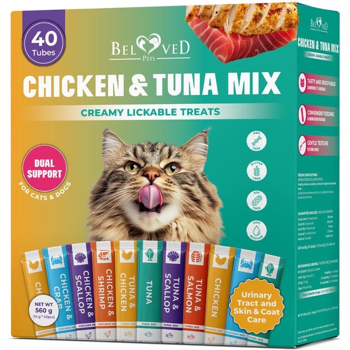 Beloved Pets creamy lickable cat treats